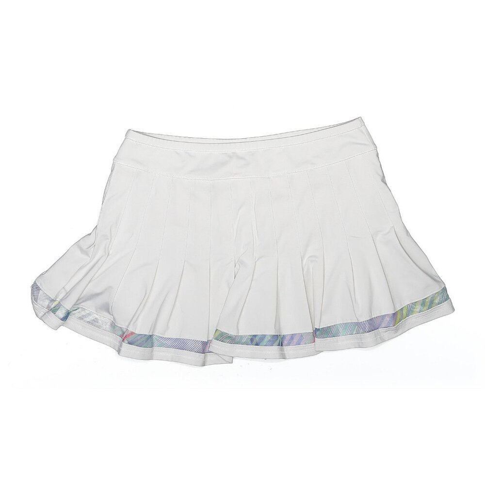 Lucky in Love Tennis Skirt Skort shorts white pleats mesh detail Sz Large